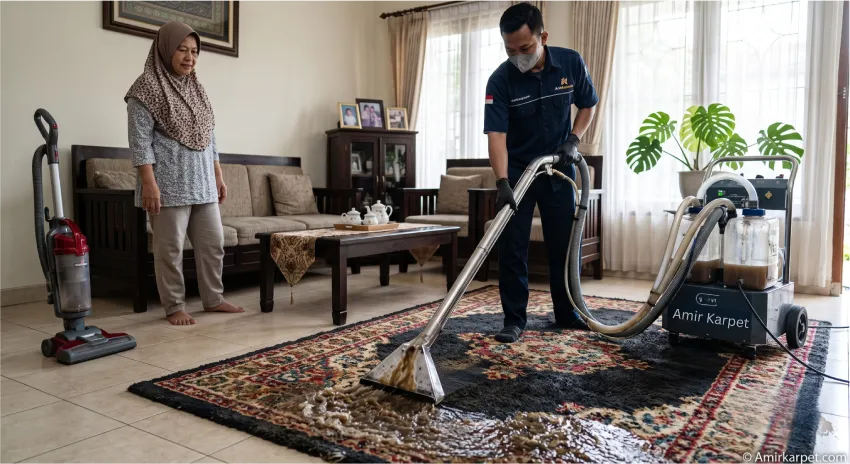 Perbedaan vacuum biasa dan deep cleaning laundry karpet terdekat