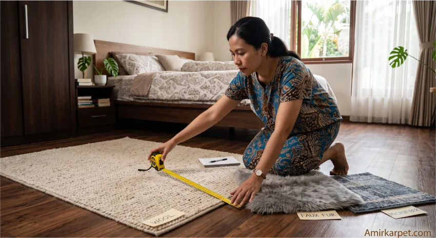 Cara memilih ukuran dan bahan karpet kamar tidur yang tepat