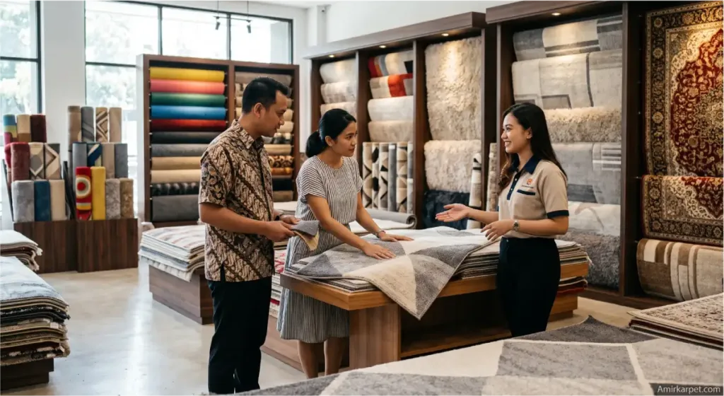 Penjual karpet terdekat dengan showroom karpet lengkap di Indonesia