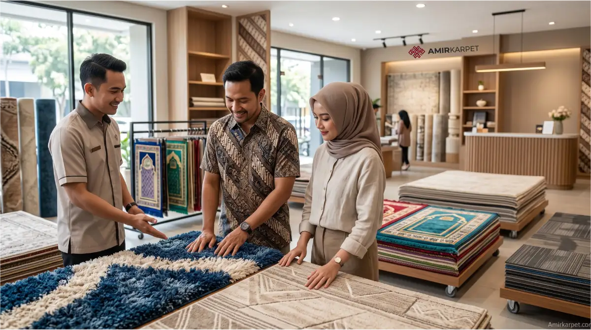 Beli karpet berkualitas di showroom karpet Indonesia dengan berbagai pilihan karpet rumah.