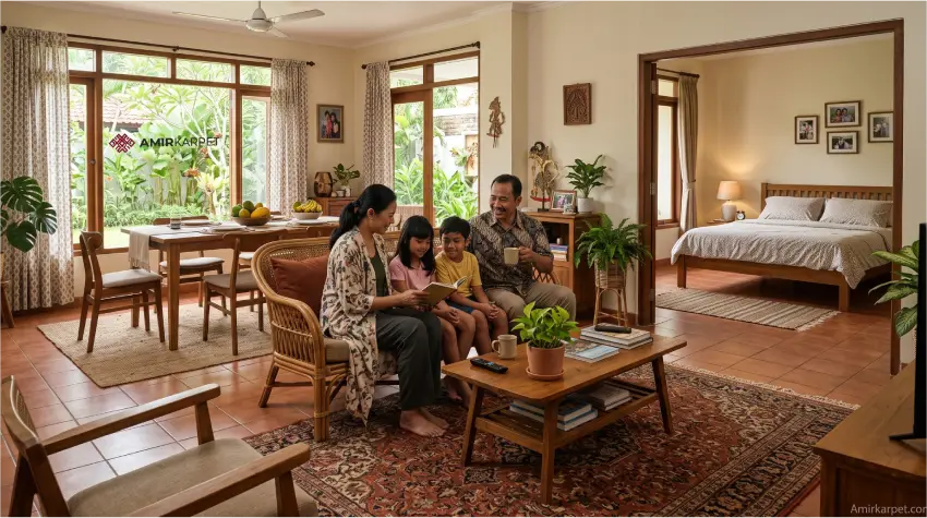 Correct rug sizes for Indonesian living room bedroom and dining room