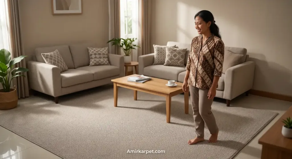 Karpet meteran modern untuk lantai rumah Indonesia
