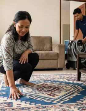 Jasa cuci karpet profesional di rumah Indonesia
