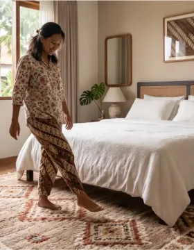 Karpet kamar tidur modern yang nyaman untuk rumah minimalis di Indonesia