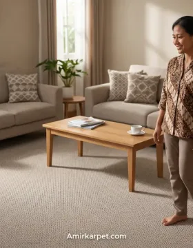 Karpet meteran modern untuk lantai rumah Indonesia