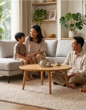 Karpet ruang tamu minimalis modern 2026 untuk rumah Indonesia