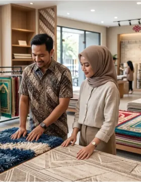 Beli karpet berkualitas di showroom karpet Indonesia dengan berbagai pilihan karpet rumah.